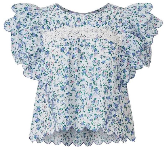 Love Shack Fancy Nelson floral lace top - Picture 10 of 16